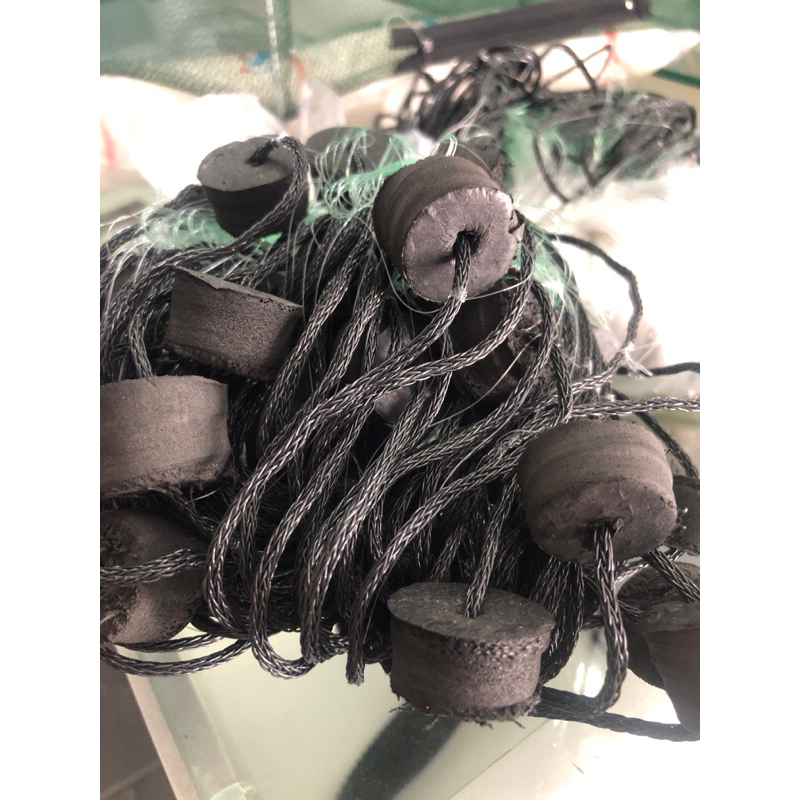 Rede/Galão de Pesca Malhadeira Monofio Chumbada Embutida 50 metros Linha 0,20