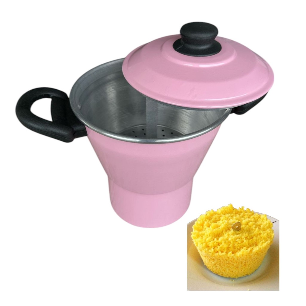 Cuscuzeira Tampa De Aluminio Cuscuz Nordestino Alimentos A Vapor Cozinha Legumes Salada Batata Rosa