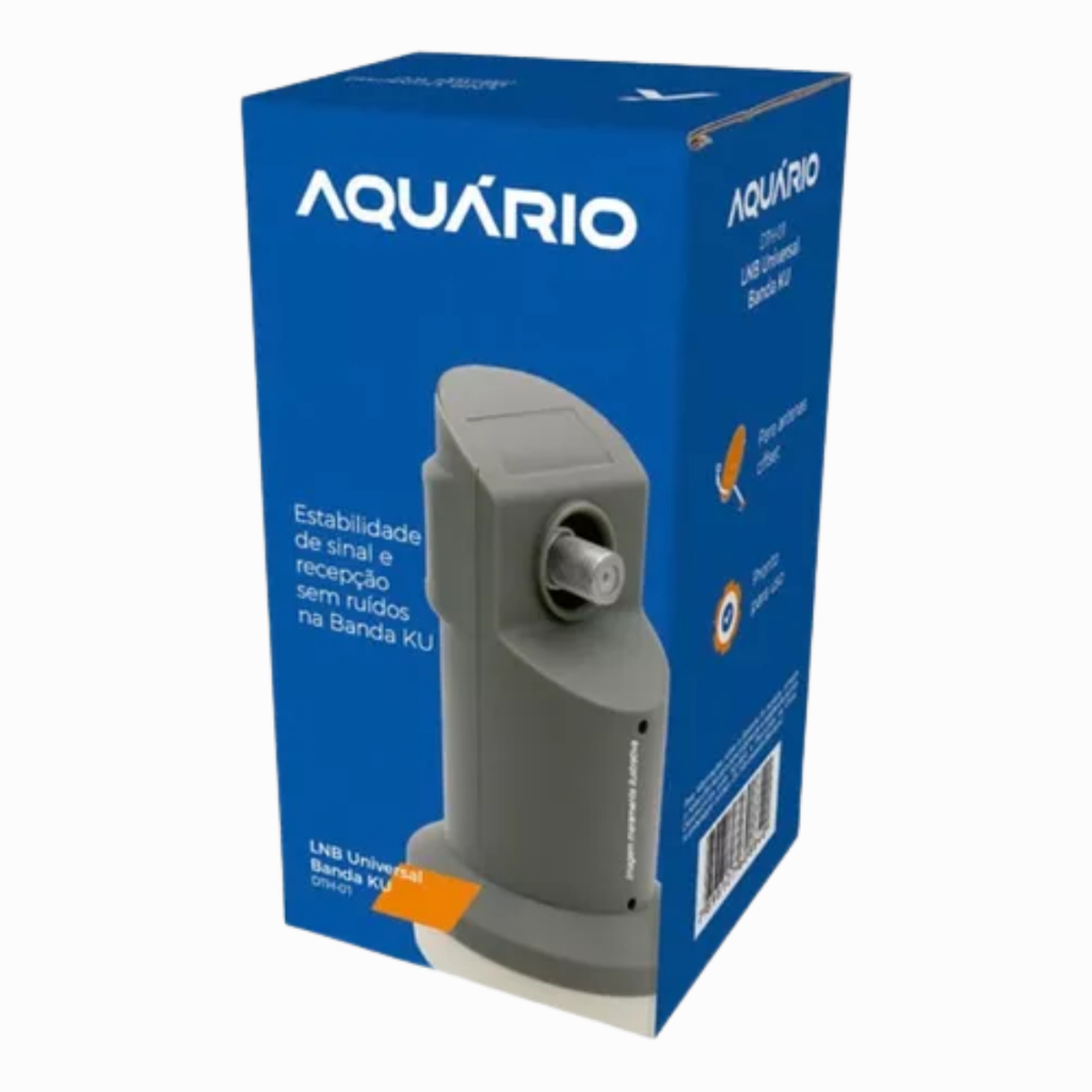 LNB Banda Ku Simples Universal Aquário - DTH-01