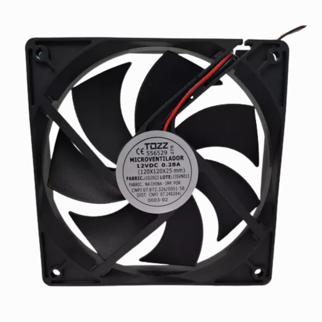 Micro Ventilador Cooler Ventoinha 120x120x25mm 12VDCx 0,28A-TOZZ