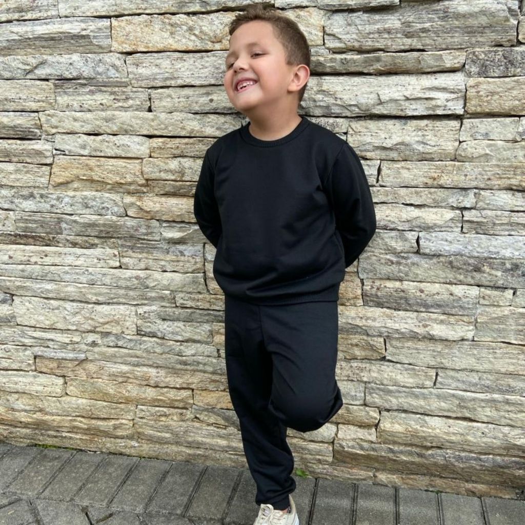 Conjunto Infantil Inverno Menino Menina Moletinho Unissex em Oferta na Shopee