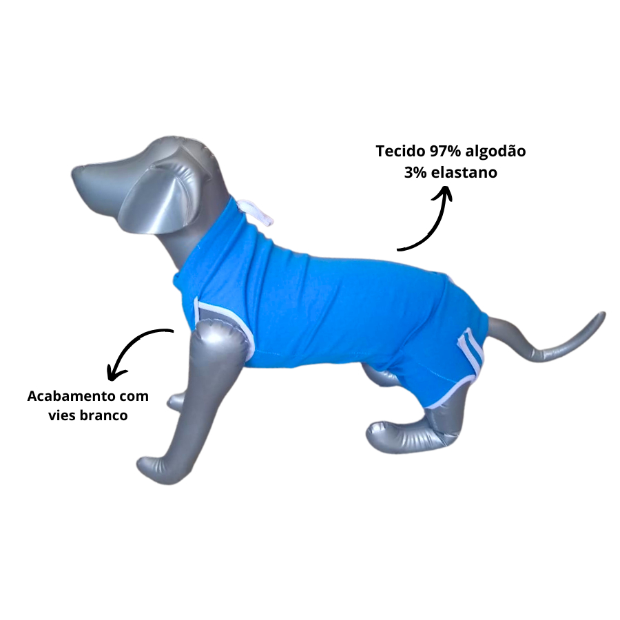 Roupa Pós Cirúrgica Castração Com Velcro Macho em Oferta na Shopee