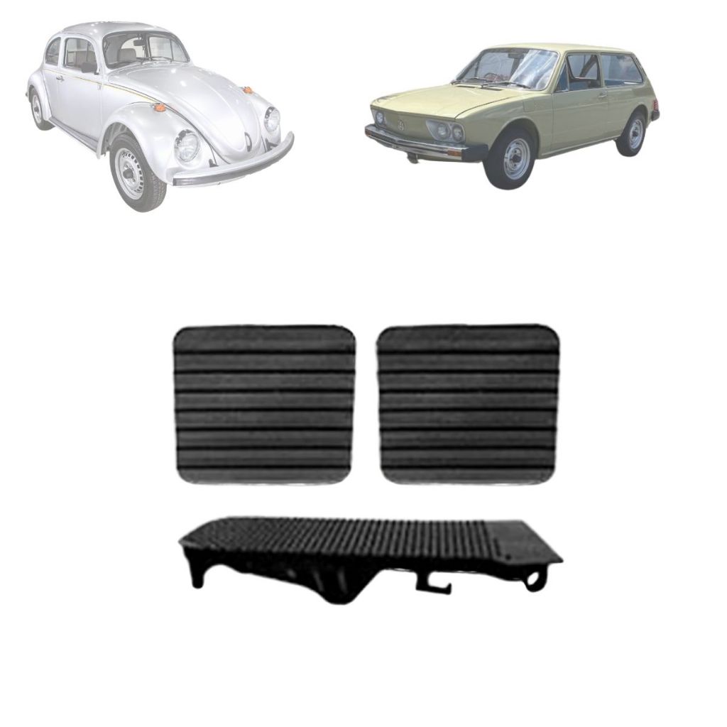 KIT CAPA PEDAL FUSCA 75/96 BRASILIA 75/81 – FREIO EMBREAGEM ACELERADOR em Oferta na Shopee