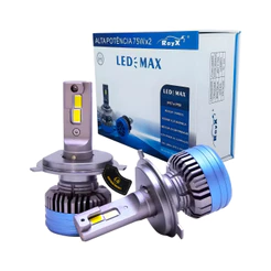 Lâmpada Automotiva Ultra Led Max 6k 15000lm 150w 12v H1 H3 H4 H7 HB4 H11