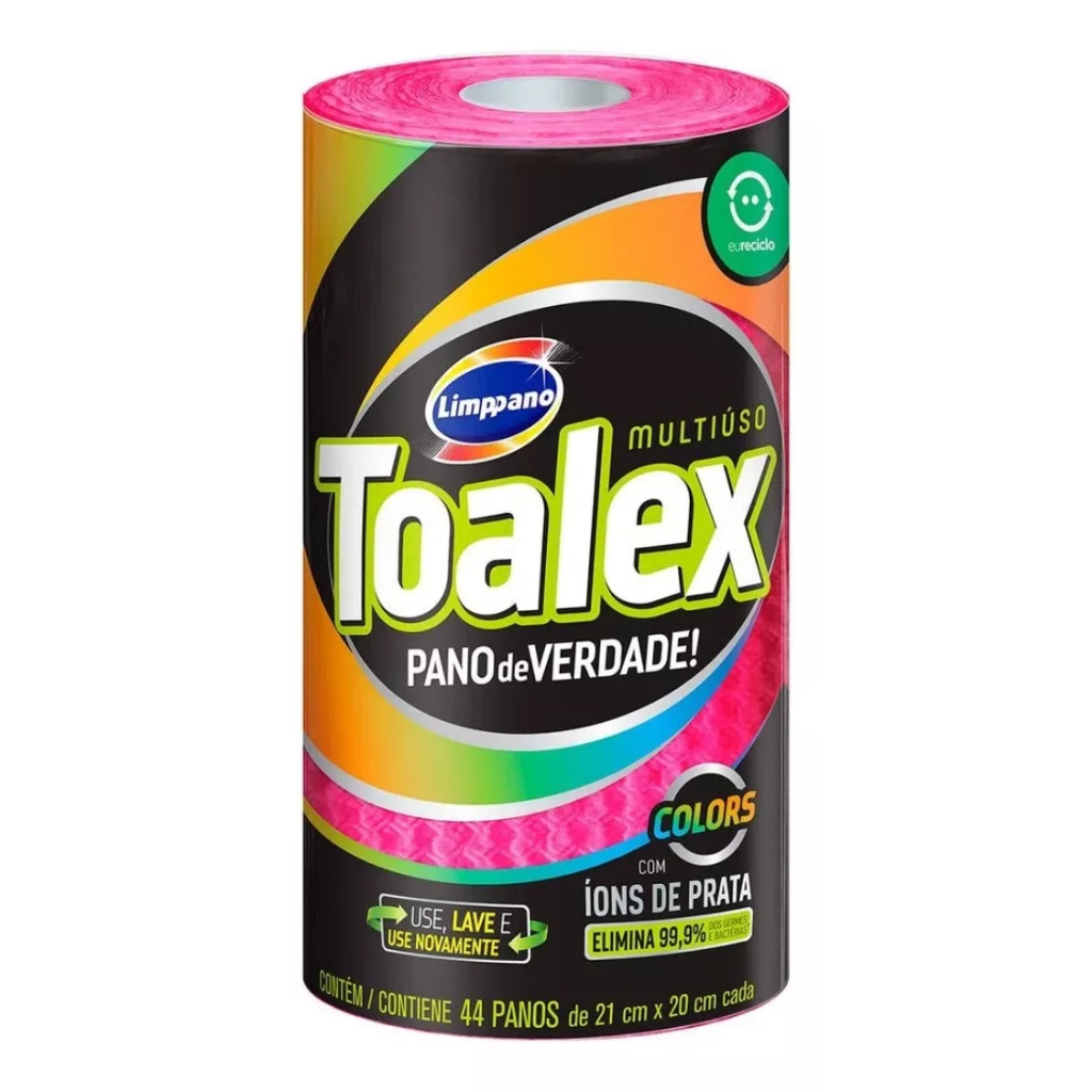 Pano Toalex Toalha Cozinha Reutilizável Rolo 44 Unid. Rosa em Oferta na Shopee