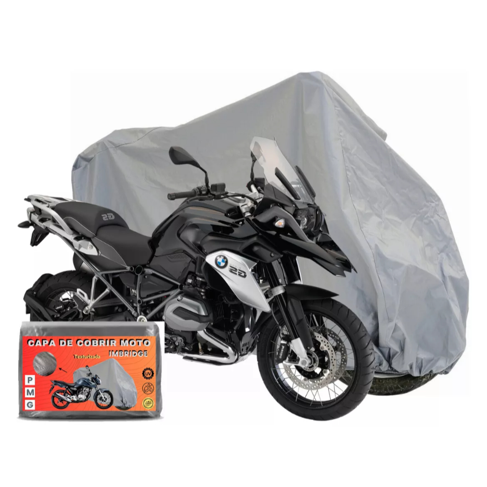 Capa de Proteção de Moto 100% Impermeável Motocicleta Protege Sol Chuva Poeira 230cm x 130cm em Oferta na Shopee
