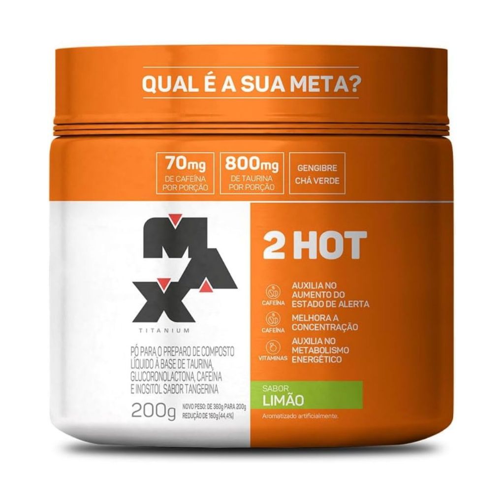 2 Hot Pote Max Titanium Sabor Limão 200g em Oferta na Shopee