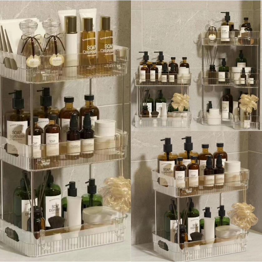 Prateleira Organizador Diamante Acrílico Porta Maquiagem Suporte Multiuso De Mesa