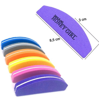 Kit 40/60 Mini Lixa Buffer Boomerang Fecha Poros polidora 100/180 Honey Girl Unha de Gel Alta Qualidade em Oferta na Shopee