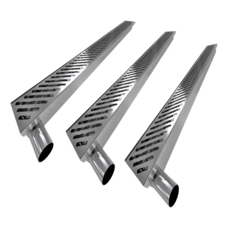 Ralo Linear Industrial Inox Com Coletor De Resíduos 80cm
