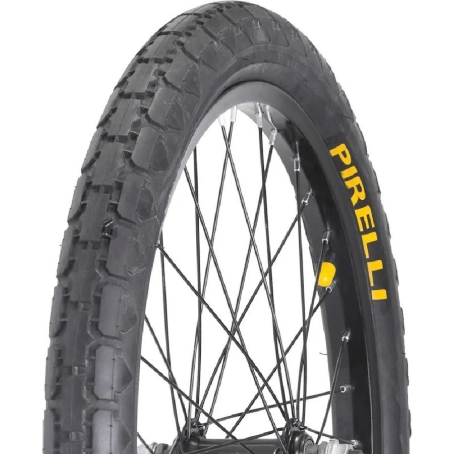 Roda Bicicleta de Carga 20 x 2.1x3/4 Completa com Pneu Pirelli Camara e Aro Ferro