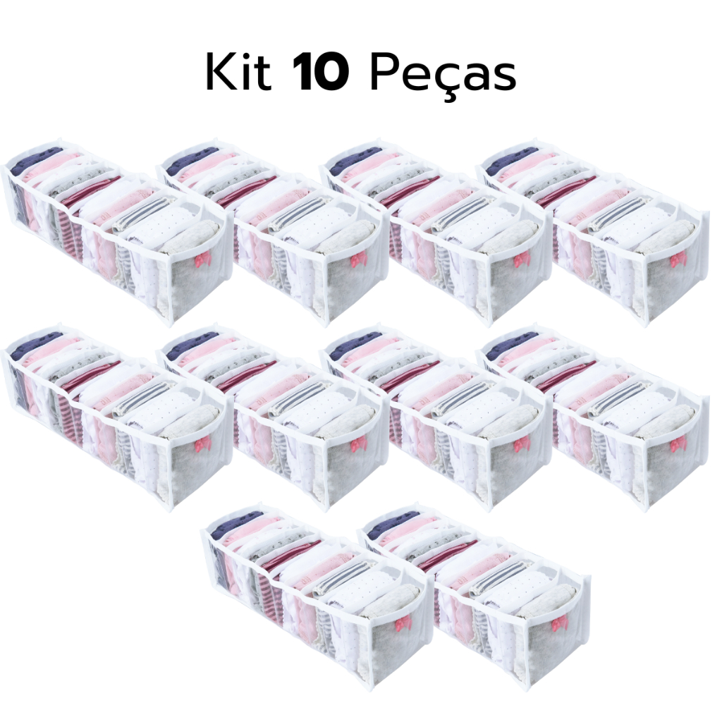 Colmeia Organizadora Cristal Calcinha Meias Lenços 10 Pç