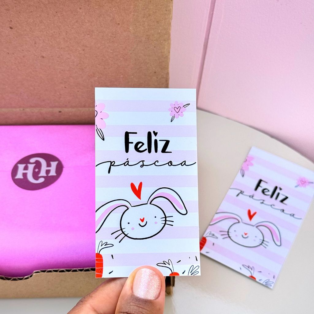 50/100 Cartões Feliz Páscoa - Pronta entrega - Cartão motivacional em Oferta na Shopee