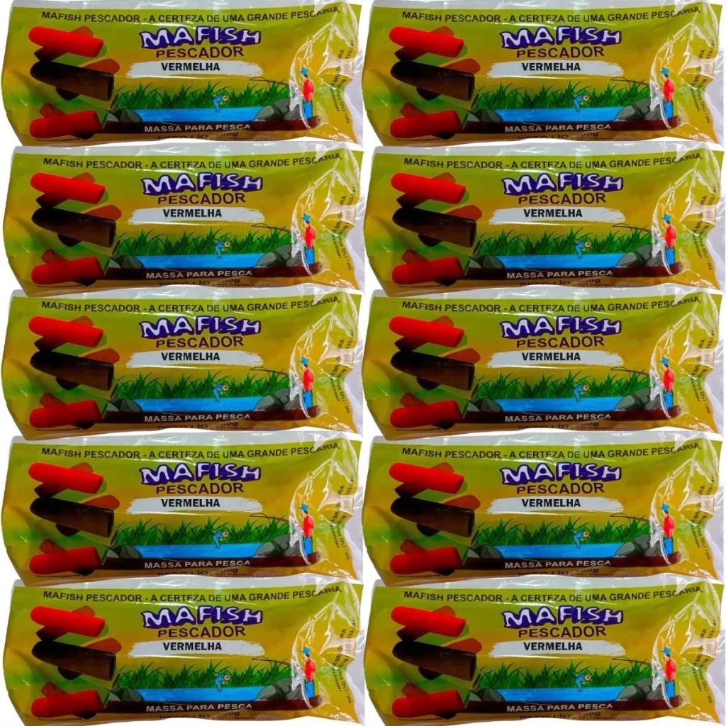 Kit 10un Massa Mafish 200g Pesca Esportiva Pesqueiro SABORES em Oferta na Shopee