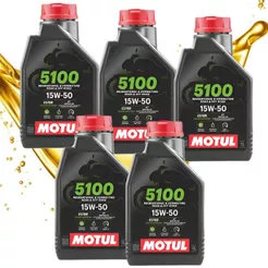 Óleo Motul 5100 15w50 Semissintético 4 Tempos (5 Unidades)