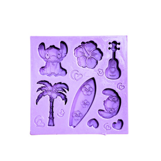 F1869 MOLDE DE SILICONE ALIENÍGENA HAVAIANO CONFEITARIA BISCUIT em Oferta na Shopee