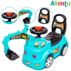 Escavadeira Gigante Infantil Trator de Brinquedo Retroescavadeira