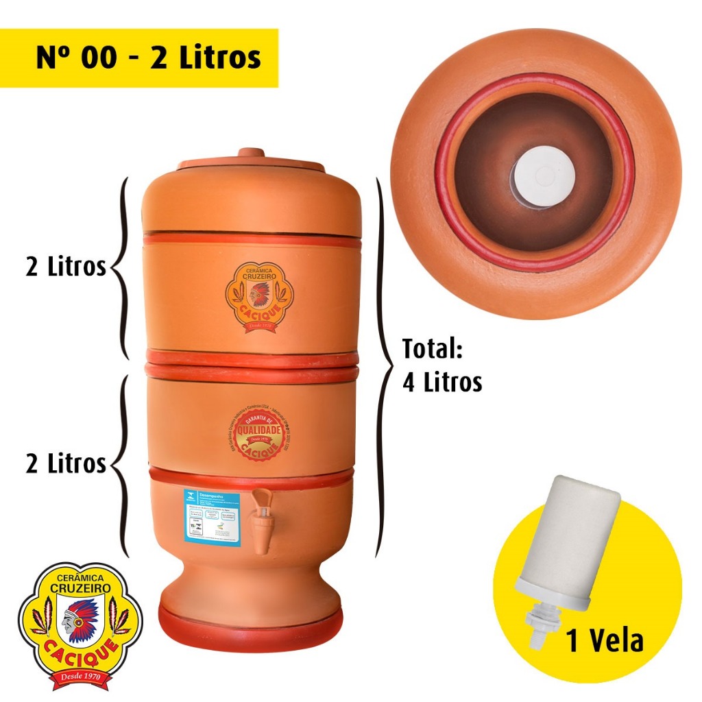 Filtro de Barro Cacique 2 Litro