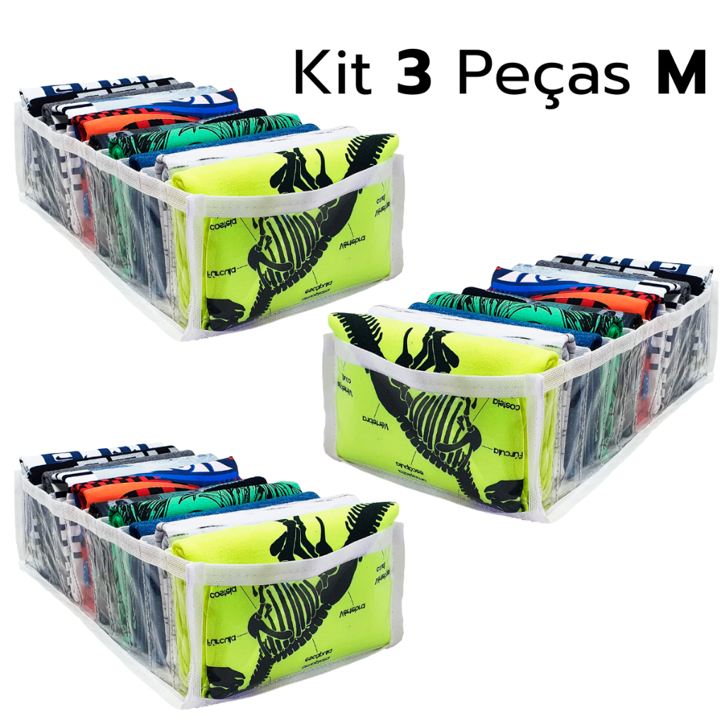 Colmeia Organizadora M 34x18x10 Roupas Infantis Macacão Bebê - 3 Pç em Oferta na Shopee