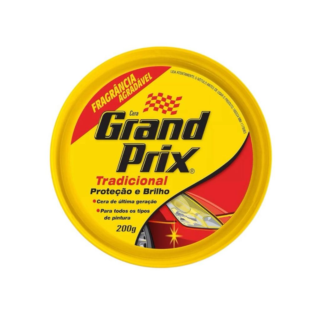 Grand Prix Tradicional Cera Automotiva Em Pasta Lata 200gr em Oferta na Shopee