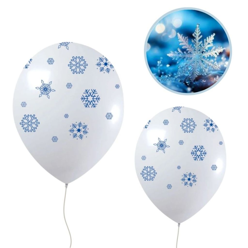 25~100 BALAO FLOCO DE NEVE FROZEN  (GELO) 9 POL (JOY) em Oferta na Shopee