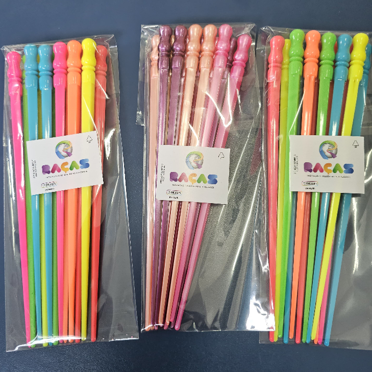 24 Palitos de Cabelo de Plástico em Oferta na Shopee