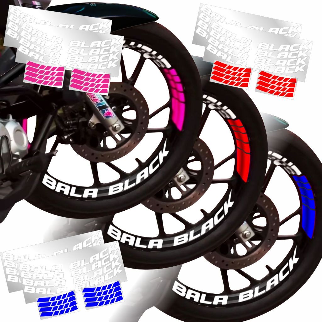 Adesivo Bala Black Roda Liga Leve Aro 17 e 18 Todas as Motos em Oferta na Shopee