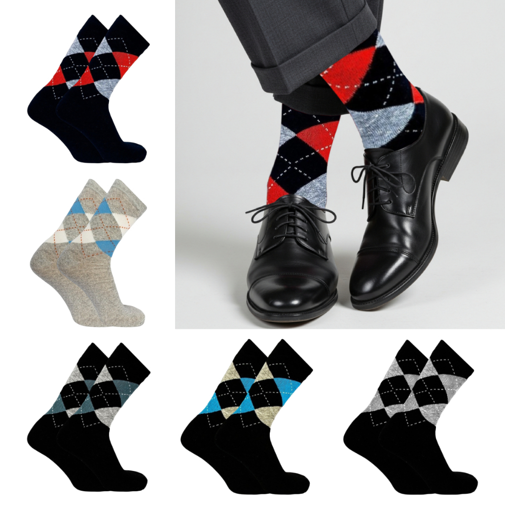 Meias Xadrez Escocesa Algodão S3 Masculina Social em Oferta na Shopee