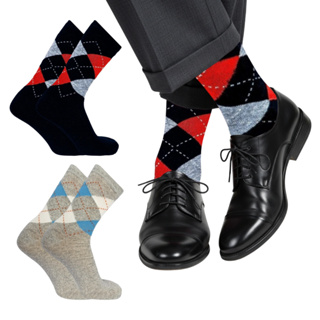 Kit 2 Pares Meia Algodão Social Masculina Escocesa Xadrez em Oferta na Shopee