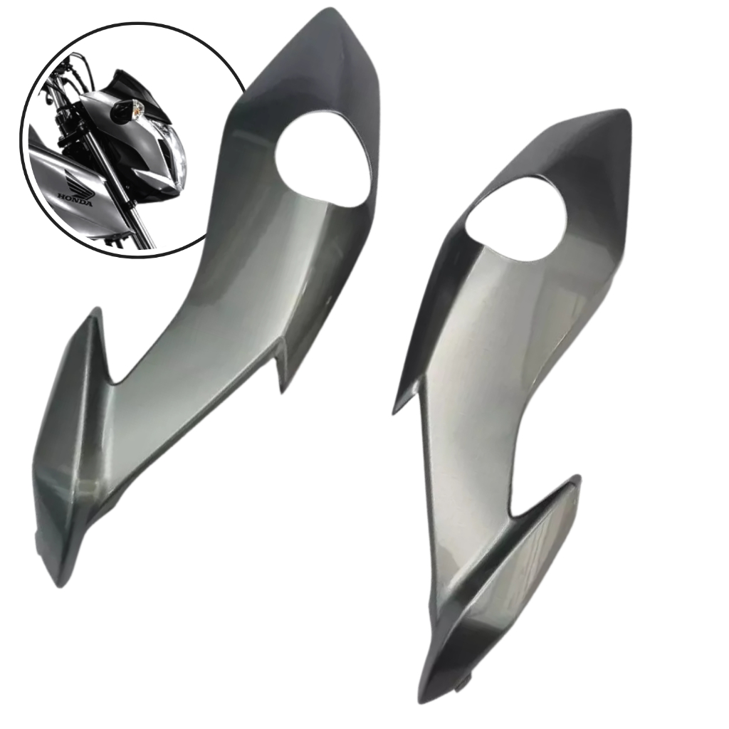 Carenagem Lateral Farol Moto Fan 160 2023 Esd Prata Metálico em Oferta na Shopee