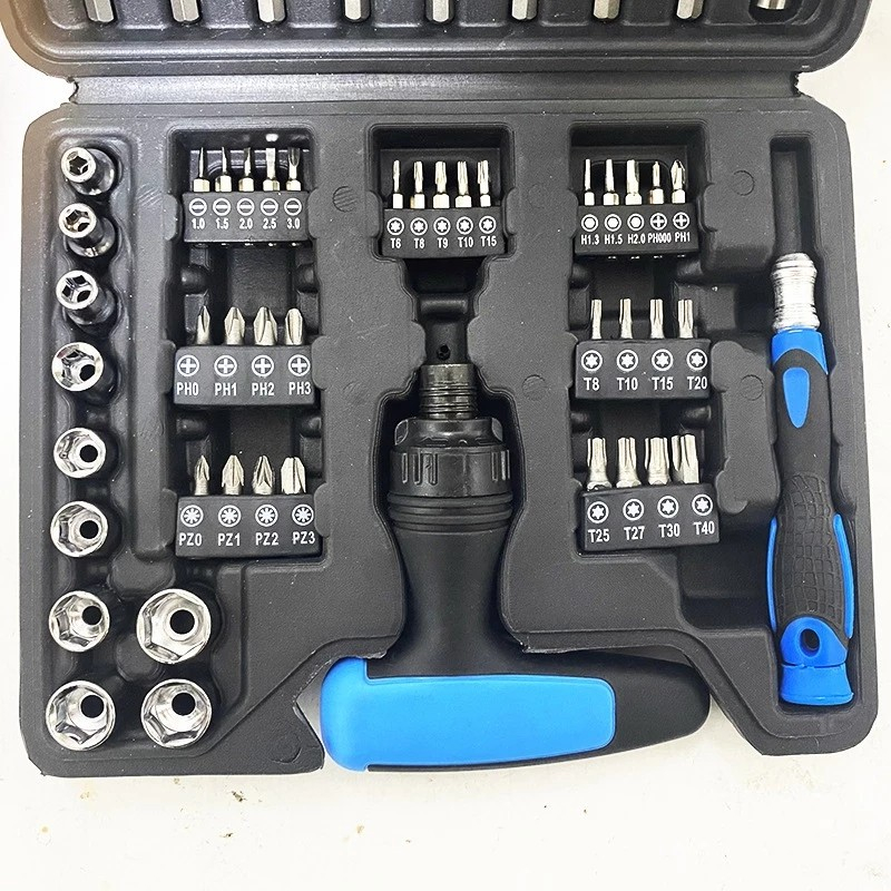 Kit 63 Chave Catraca Jogo De Soquetes Allen Torx Ferramentas