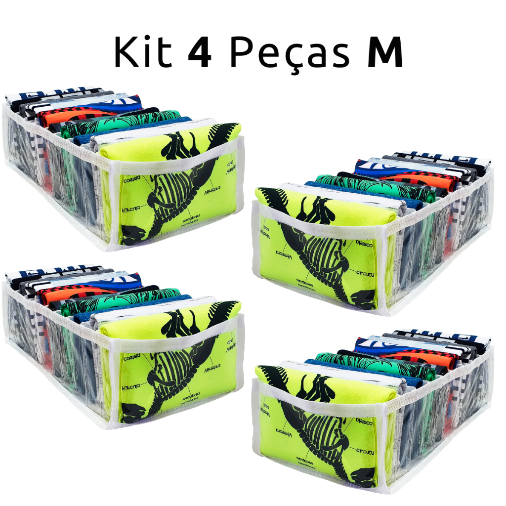 Colmeia Organizadora M 34x18x10 Roupas Infantis Macacão Bebê - 4 Pç