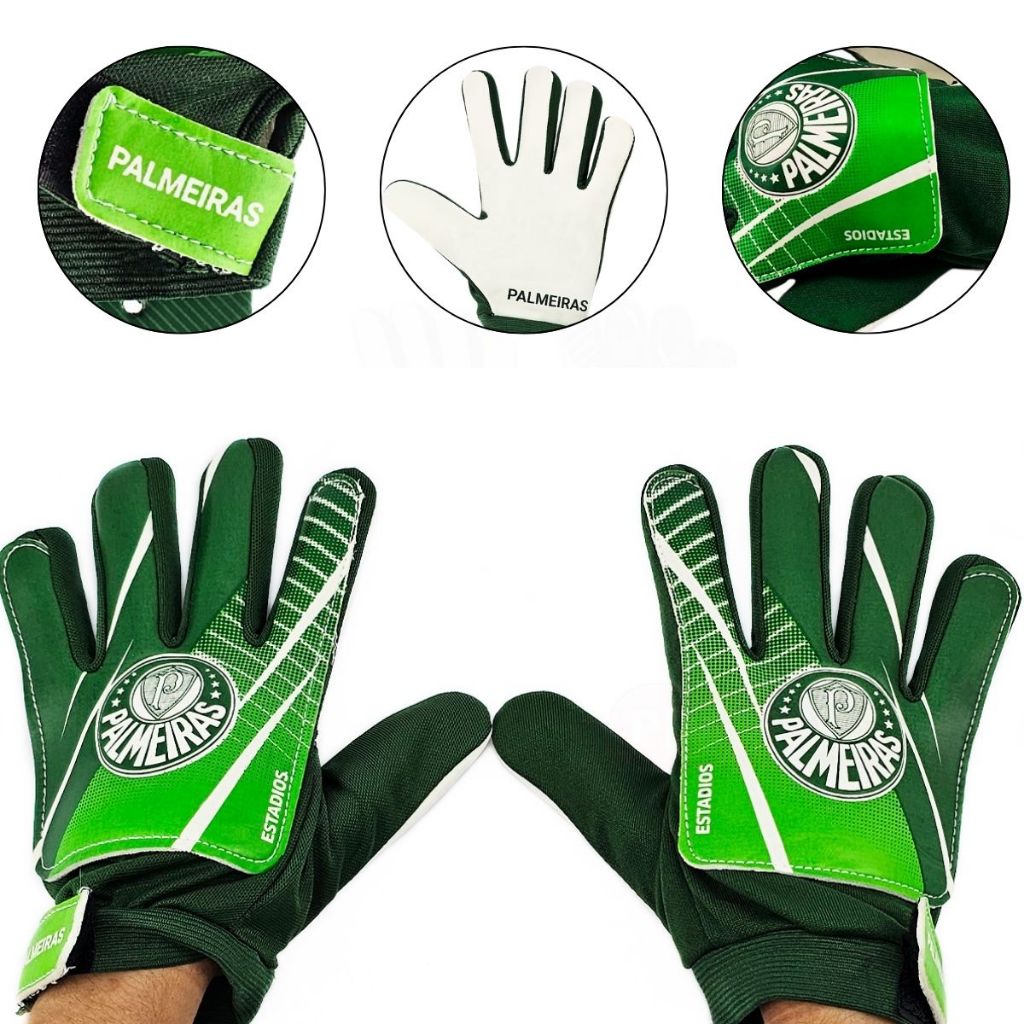 Luva De Goleiro Infantil Clube Palmeiras Futebol De Campo E Society - Sportcom