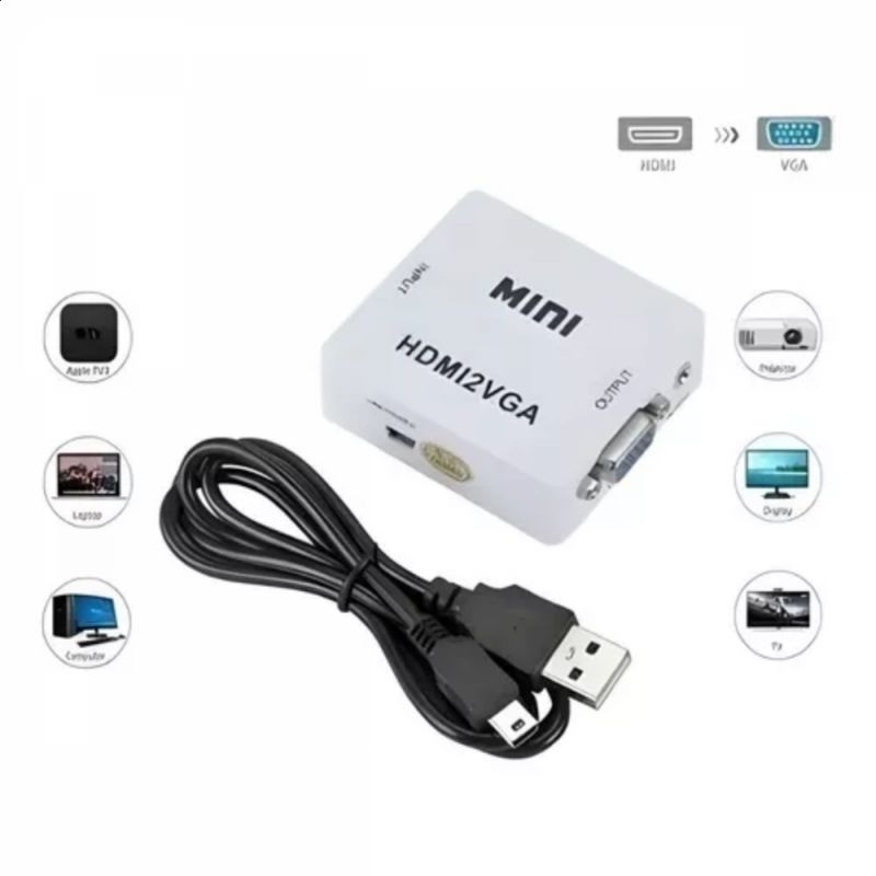Conversor Adaptador Video HDMI para VGA -