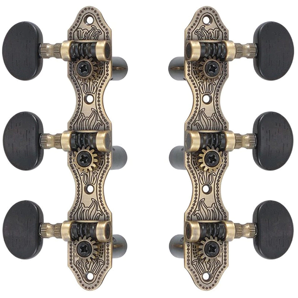 Tarraxa para Violão Nylon Pino Grosso Ouro Velho Luxo Rozini RA405ABPG