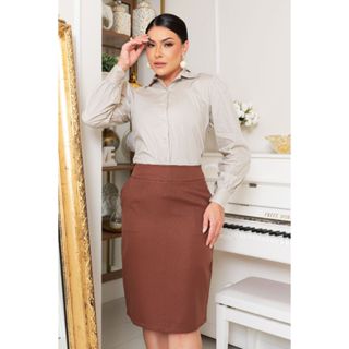 Saia Secretária Executiva Moderna  Alfaitaria  Bolso Atacado em Oferta na Shopee