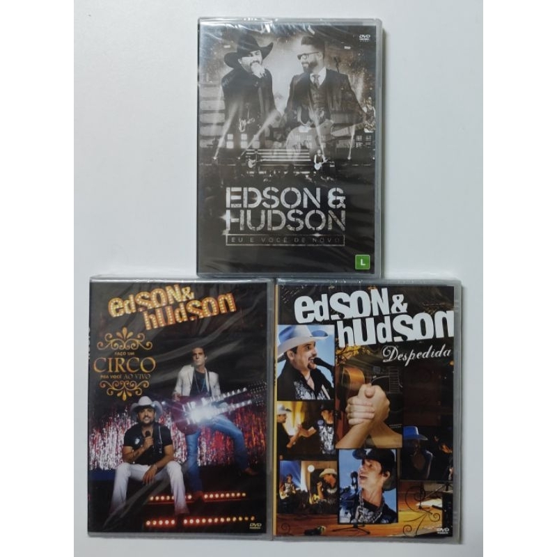 KIT 3 DVDS - EDSON & HUDSON - ( EU E VOCÊ DE NOVO, FAÇO UM CIRCO PRA VOCÊ, DESPEDIDA )