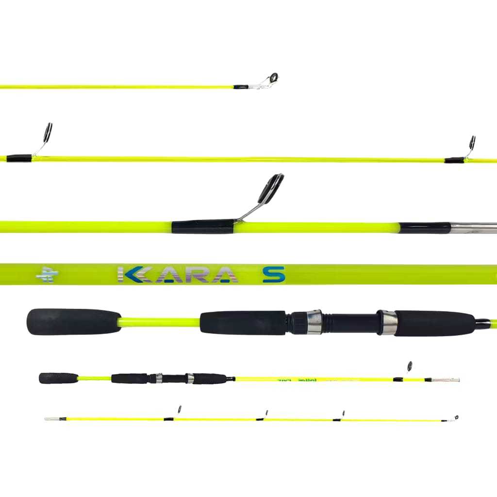 Vara Pesca KARA Albatroz Molinete 1,80mt. 15 -25lb  2 partes.