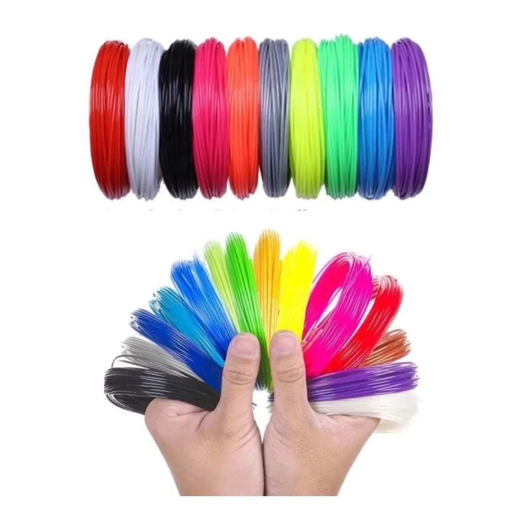 Refil Filamento Abs Kit 5 Cores com 10m total 50m Impressora 3d Caneta