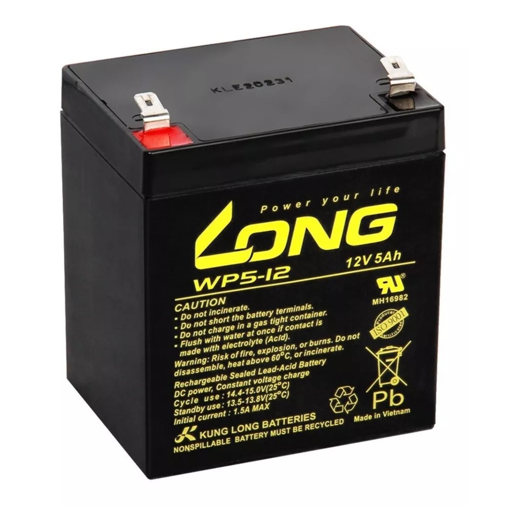 Bateria 12v 5ah para carrinho infantil, luz de emergência, nobreak, caixa de som