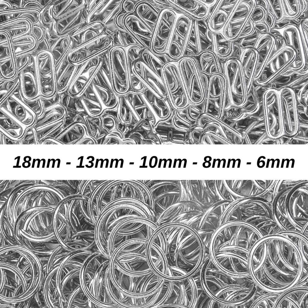 50 pares de regulador e argola de metal para alça de sutiã em Oferta na Shopee