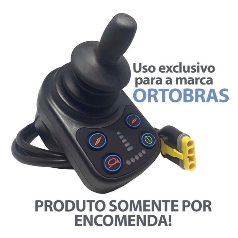 joystick conector amarelo para cadeira de rodas motorizada ortobras
