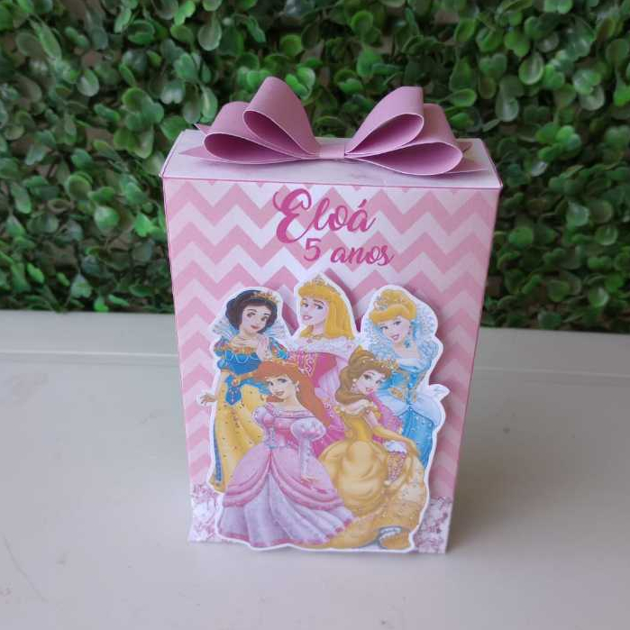 Caixa Retangular Princesas | Personalizados | Lembrancinhas | Festa infantil | Aniversário