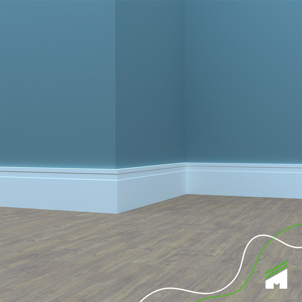 RODAPE DE EVA AUTOCOLANTE BRANCO 10CM X 1,5CM RP16 3M OUTLET · foto 2