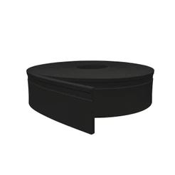 RODAPÉ DE EVA FLEXÍVEL PRETO AUTOCOLANTE 10CM X 1CM RP16 - 3M OUTLET