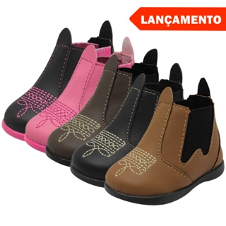 Bota Botina Bordada Infantil Menino Menina Country Festa Junina Julina Sítio Rodeio Inverno Masculin em Oferta na Shopee