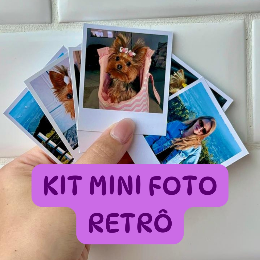 Kit Mini Fotos Adesiva 6 12 18 ou 24 Impressão Personalizada Decoração Presente Envio Rápido em Oferta na Shopee