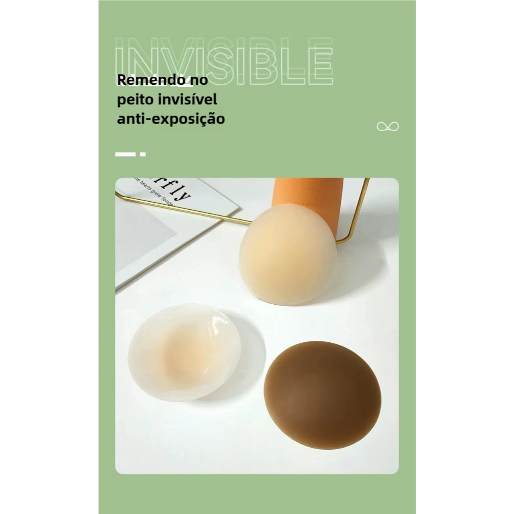 Sutiã Adesivo Ultra Fino Sem Costura Em Gel De Sílica Kit 2par