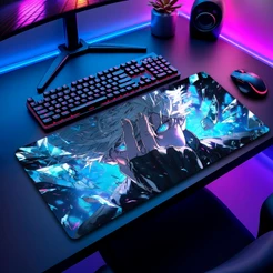 Mouse Pad Gamer Jujuts Kaise Antiderrapante Grande 70x35 80x35 90x40 90x50 cm Borda Costurada