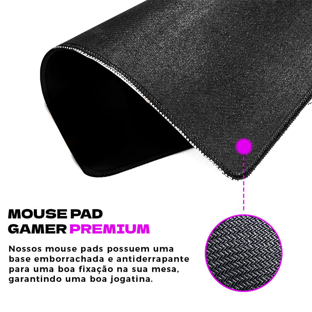 Mouse Pad Gamer Jujuts Kaise Antiderrapante Grande 70x35 80x35 90x40 90x50 cm Borda Costurada — imagem 2 de 2